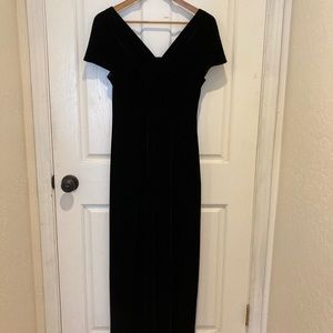 Vintage black velvet maxi dress by Robbie Bee